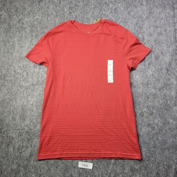 Goodfellow Men T shirt Small Textured Standard Fit Casual Orange Short Sleeve - Picture 1 of 6